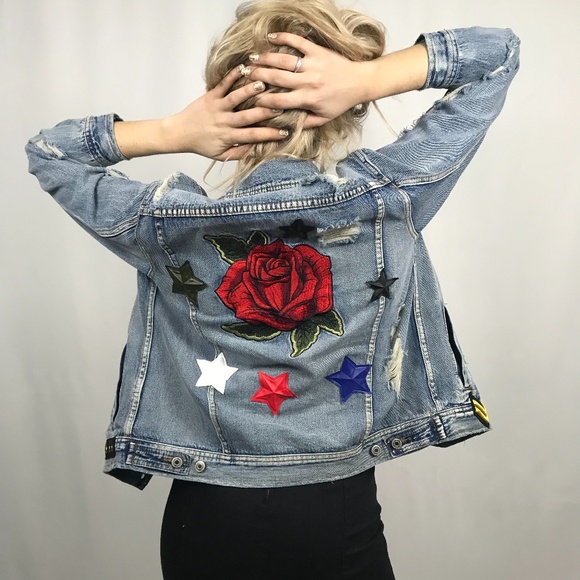 Signature 8 custom patch medium wash denim jacket - Picture 5 of 6